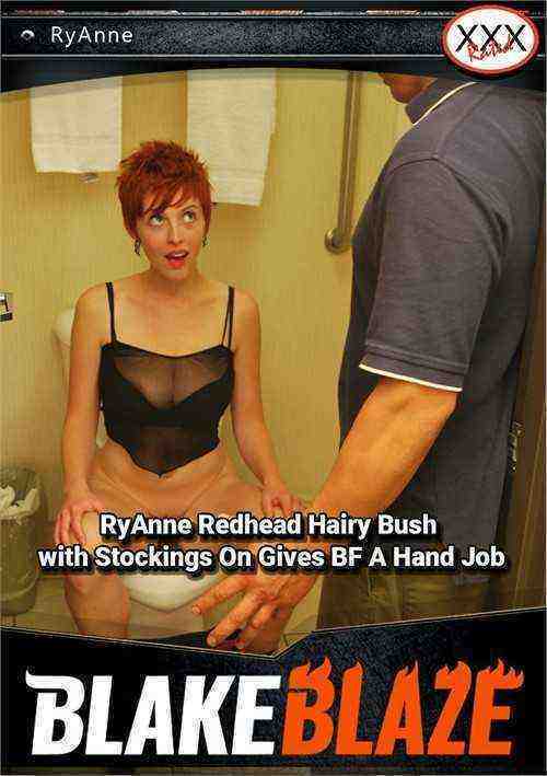 [18+] RyAnne Redhead Hairy Bush with Stockings on Gives BF a Hand Job