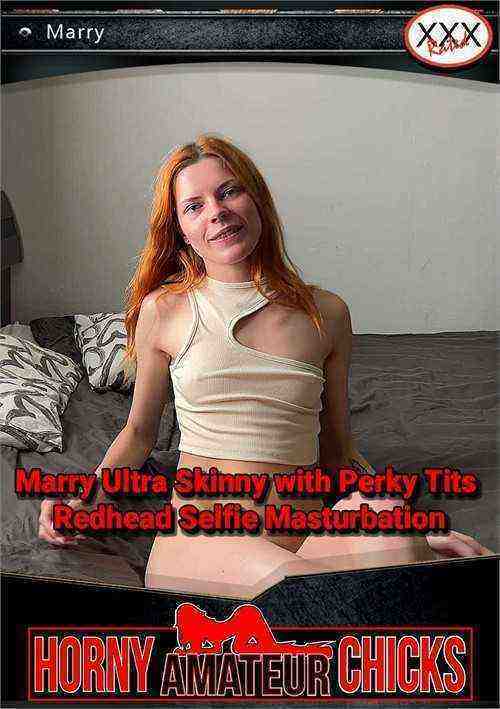 [18+] Marry Ultra Skinny with Perky Tits Redhead Selfie Masturbation