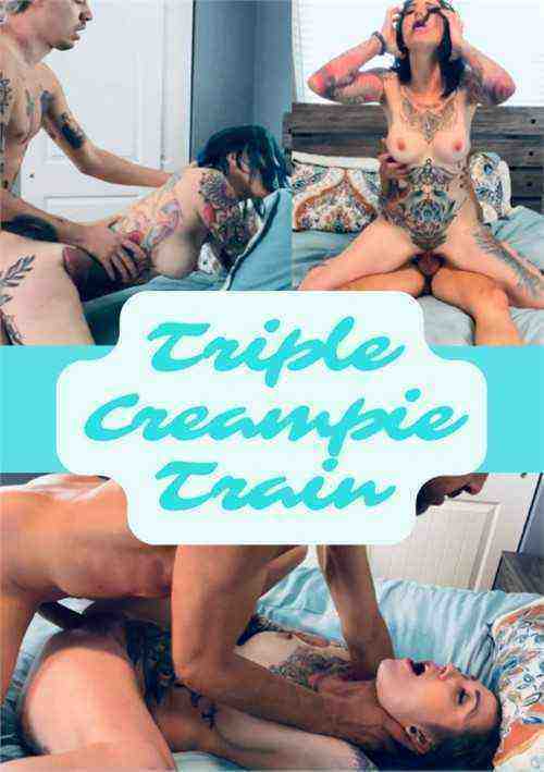 [18+] Triple Creampie Train