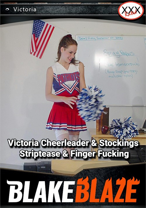 [18+] Victoria Cheerleader & Stockings Striptease & Finger Fucking