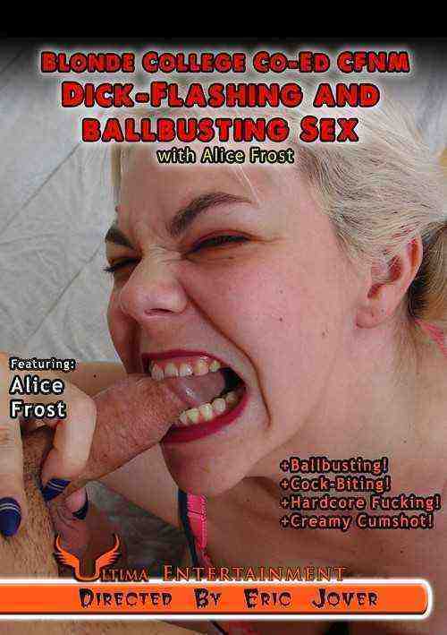 [18+] Blonde College Coed CFNM Dick Flashing and Ballbusting Sex.
