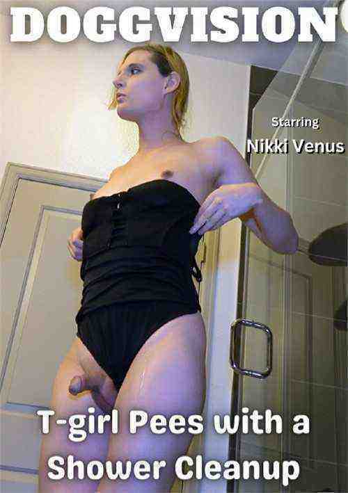 [18+] Tgirl Pees with a Shower Cleanup